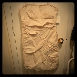 Cream strapless dress